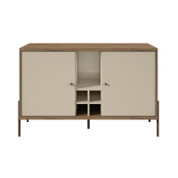 Manhattan Comfort 350634 Joy 4-Bottle Wine Buffet Stand in Off White